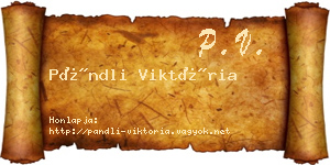 Pándli Viktória névjegykártya